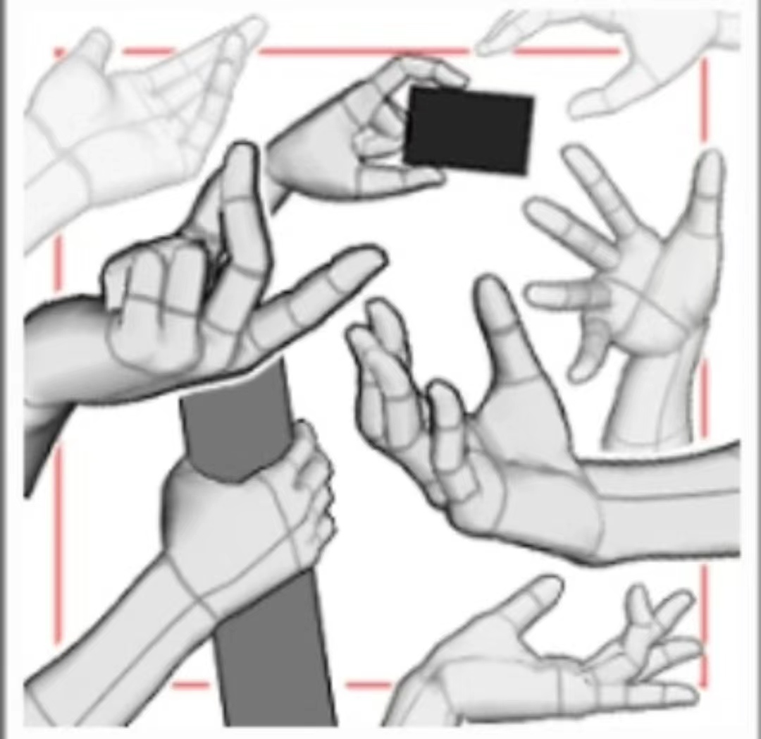【CSP3d模型】手姿势20种3d模型  3d手姿势 可动可调 clip文件