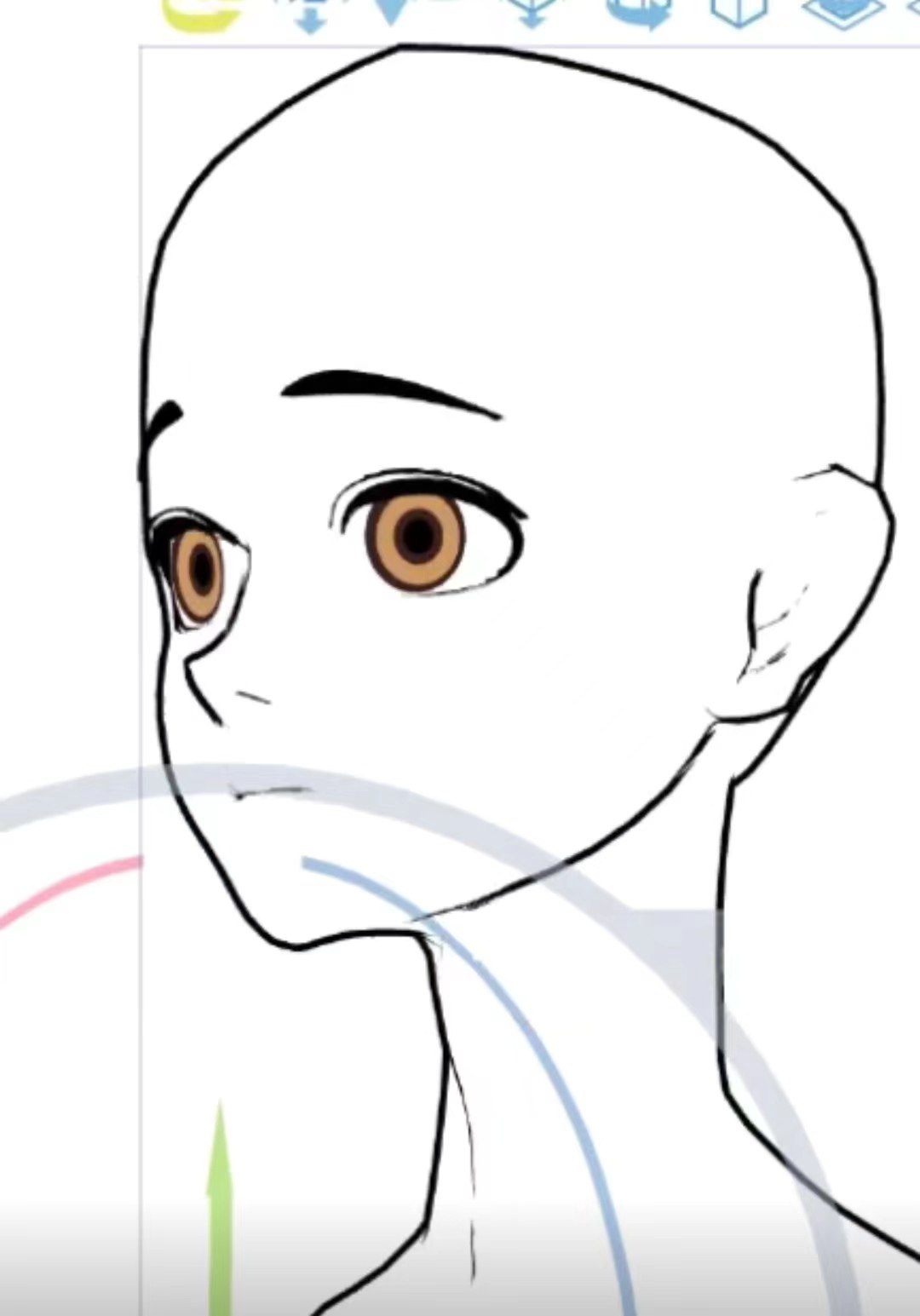 【CSP3d模型】棕色眼睛少女头3d模型  3d头模型 clip文件