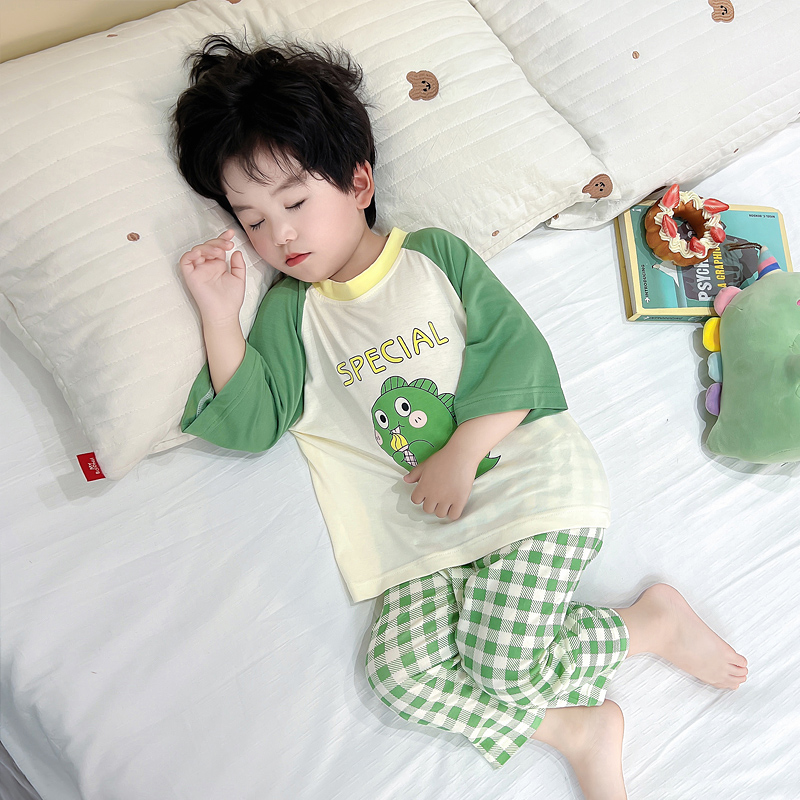 吸汗透气薄款莫代尔~恐龙空调服