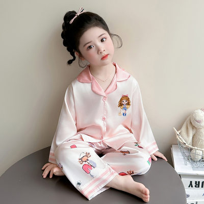 冰丝绸长袖薄款~防着凉卡通春秋