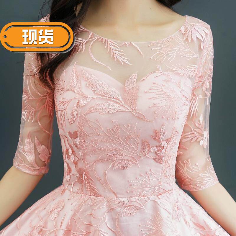 年会晚礼服o女2019新款秋冬季宴会前短后长洋装小礼服伴娘服连衣|ruв категории Женская одежда, Cвадебные платья, платье/вечернее платье - от Buy2taobao.com для оказания профессиональной услуги покупки агента Taobao