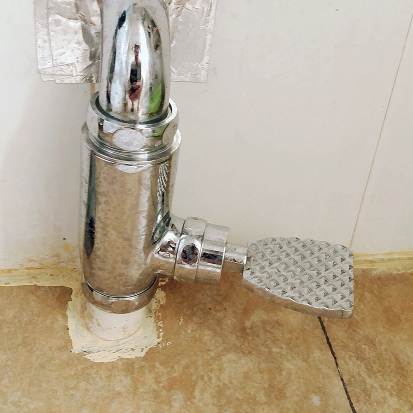 脚踏式手按入墙加厚厕所全铜冲水阀大便蹲坑开关脚踩蹲便器脚踏