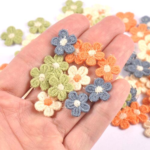 五瓣花边布贴diy手工艺制作材料