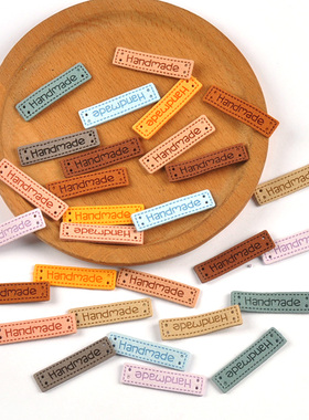 韩国绒Handmade手工制作布标布贴服饰包包围巾DIY标签铭牌20个