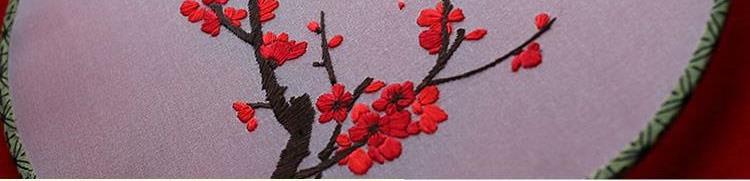 Bộ dụng cụ hai mặt Bianhuazi tự làm Su thêu người mới bắt đầu thêu thêu Yifang Su thêu quạt thủ công - Bộ dụng cụ thêu tranh thêu hoa hồng