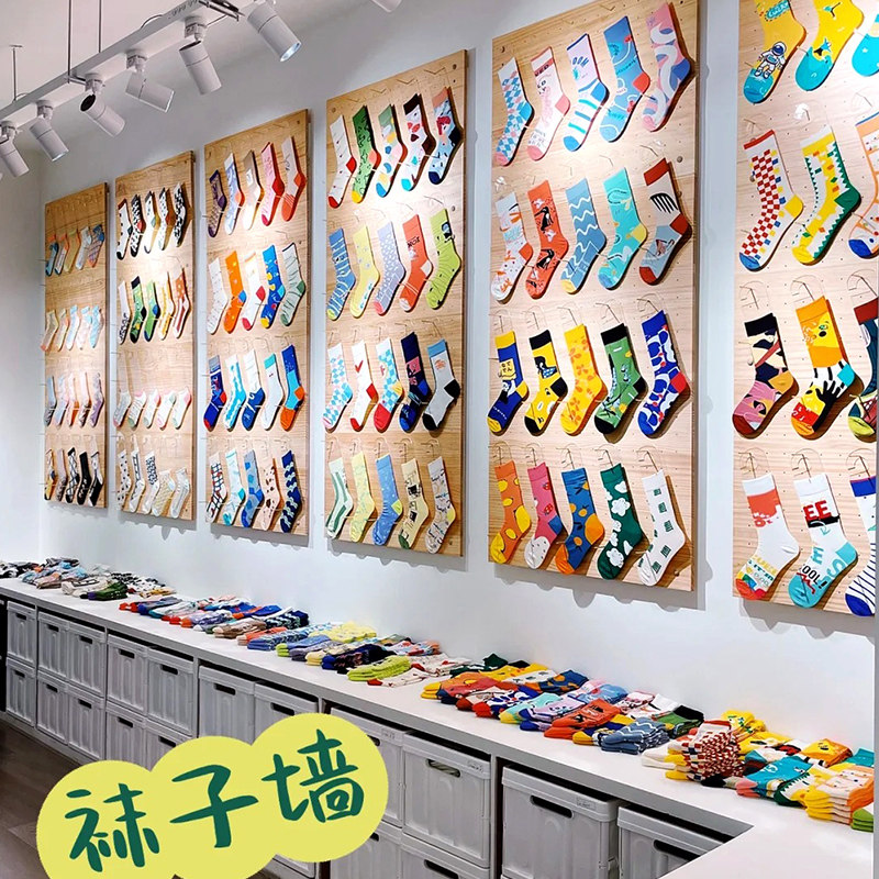 透明亚克力袜子挂板展示道具袜撑成人长筒袜短袜板儿童中筒袜脚模