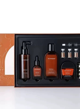 花皙蔻积雪草舒缓安润礼盒洁面水精华面霜冻干粉溶酶液套装正品