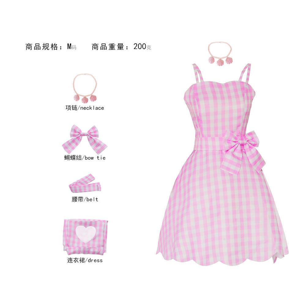 2023电影芭比cos服 真人电影影视Barbie连衣裙紧身裤cosplay工厂