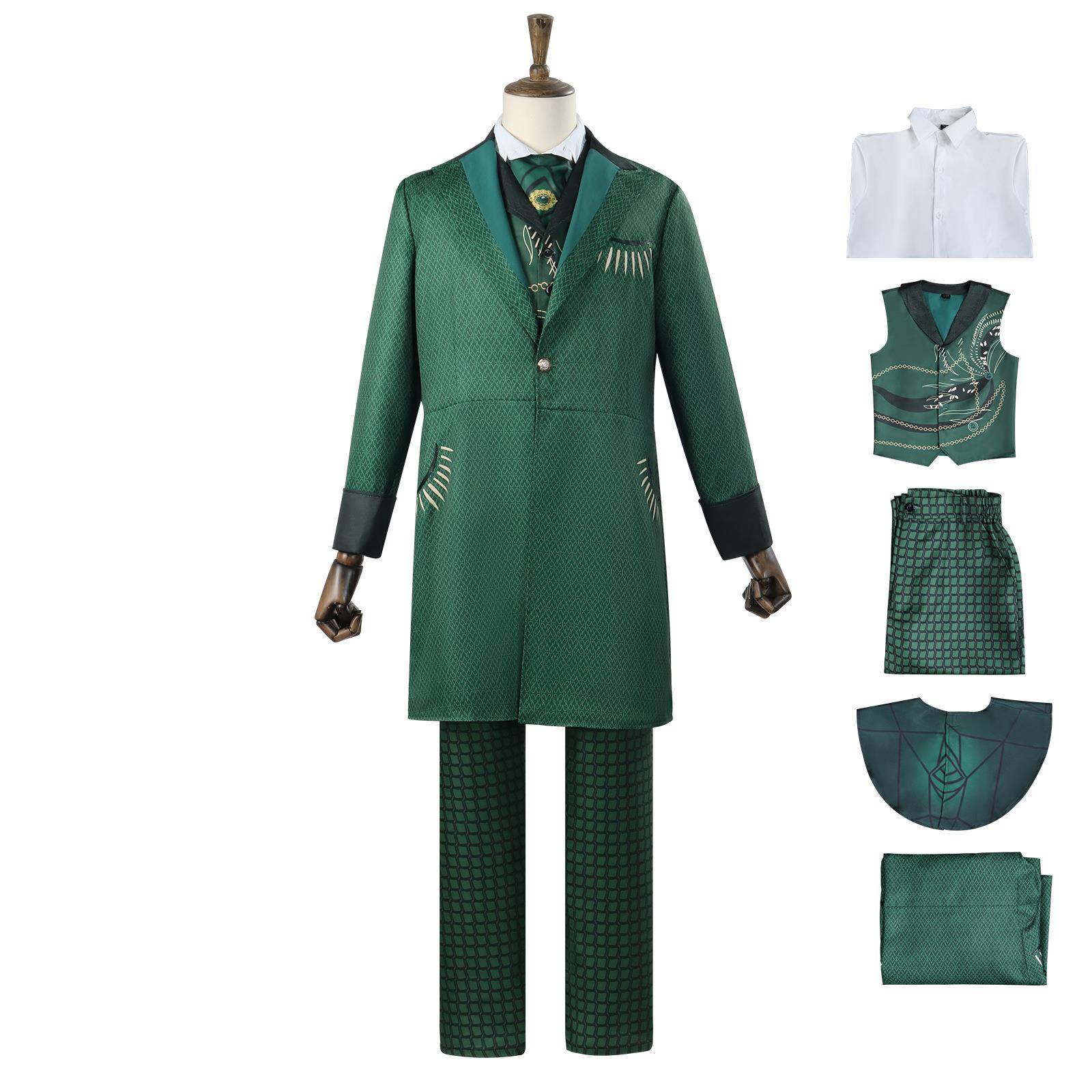 跨境魔法坏女巫cos服奥兹国大巫师绿色西服cosplay动漫扮演服装