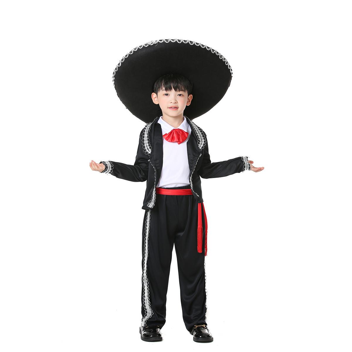 墨西哥苏格兰西班牙德国民族风情服装披风成人儿童传统表演服饰