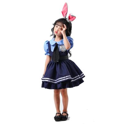 疯狂动物城朱迪警察警官演出服 动漫兔子警长亲子装Zootopia Judy