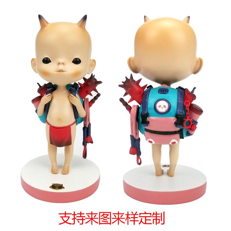 树脂工艺品 创意卡通男孩公仔摆件人物手办动漫周边礼品 定制
