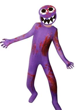 万圣节彩虹朋友ROBLOX游戏cos衣服蓝色小怪物服装连体衣