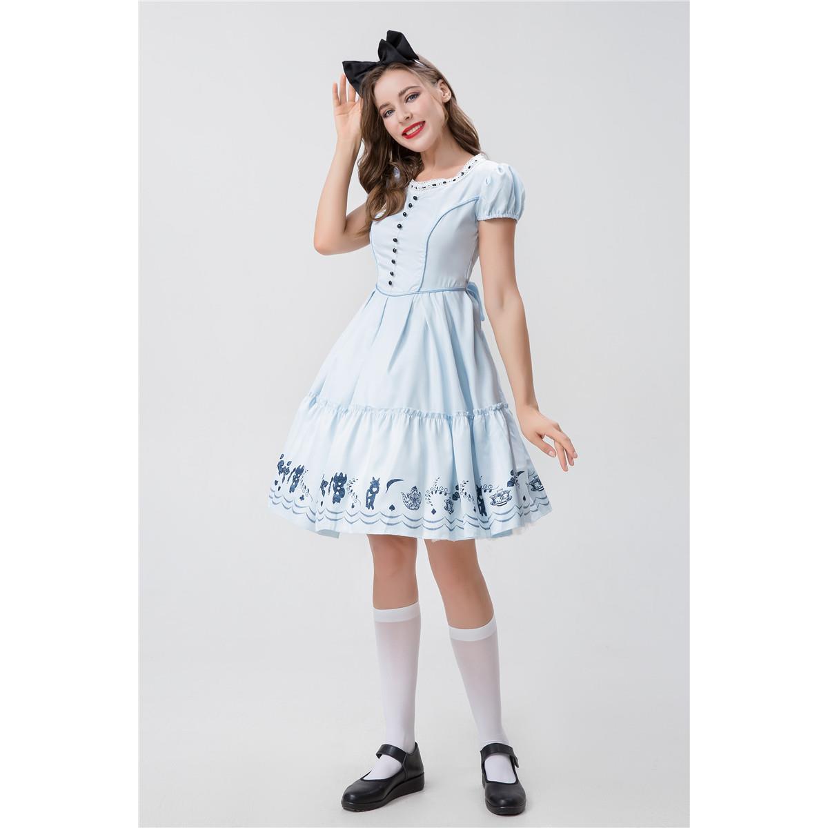 万圣节新款 爱丽丝梦游仙境公主裙COS女仆装动漫软妹公主裙演出服