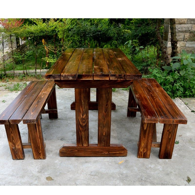 实木户外桌椅户外餐桌椅烧烤啤酒广场户外桌椅碳化木实木公园套件在类目 商业/办公家具, 办公家具, 公共休闲系列, 餐桌椅系列中 - 来自Buy2taobao.com提供专业的淘宝代购服务