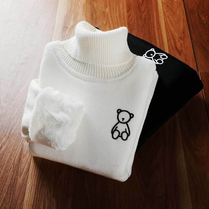 秋冬季高领男童针织衫