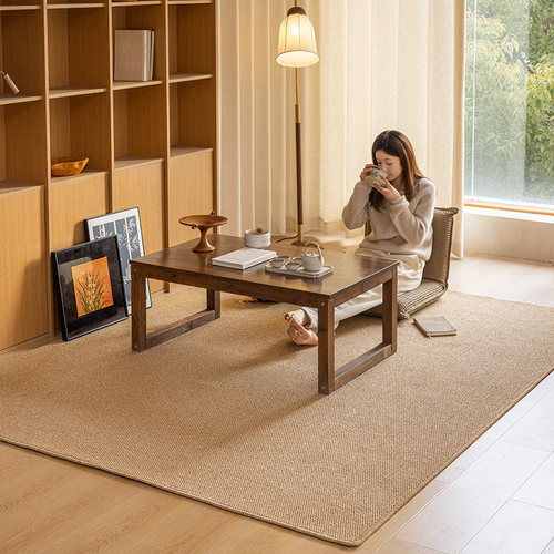 茶室地毯仿剑麻地毯客厅原木中古