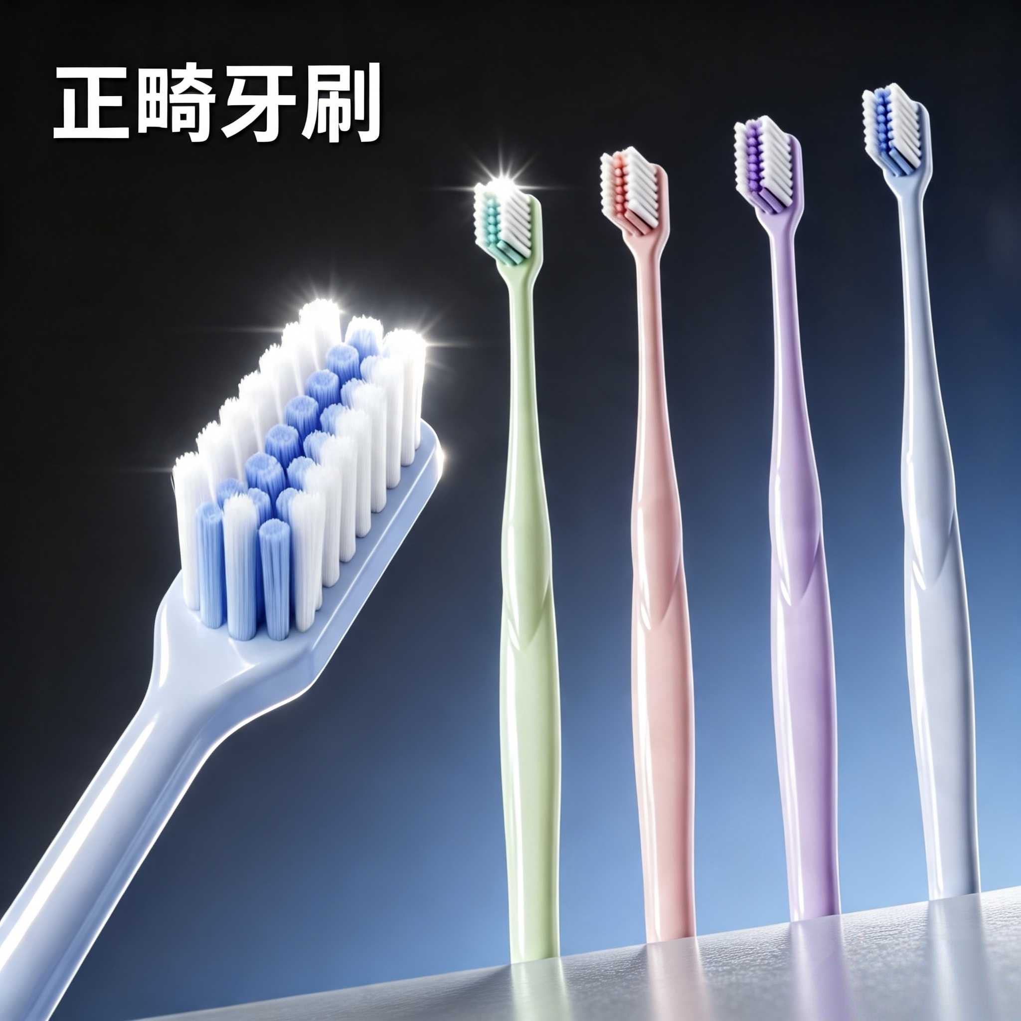 正畸软毛牙刷矫正牙齿专用牙套小头牙缝清洁刷成人青少年U型牙刷