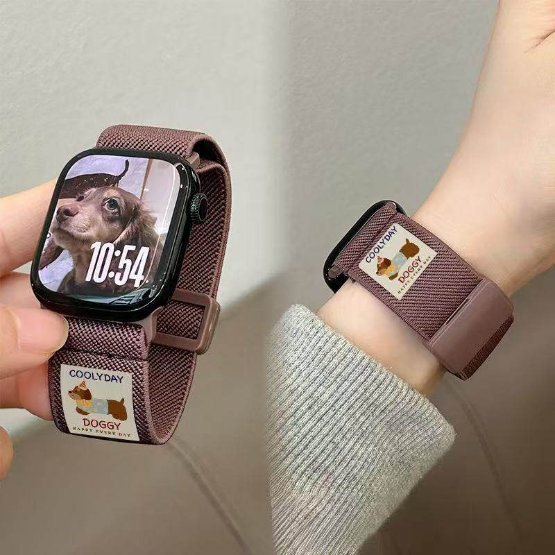 适用iwatch11尼龙表带腊肠小狗watch苹果手表S10/9/8/7/6/5/SE代