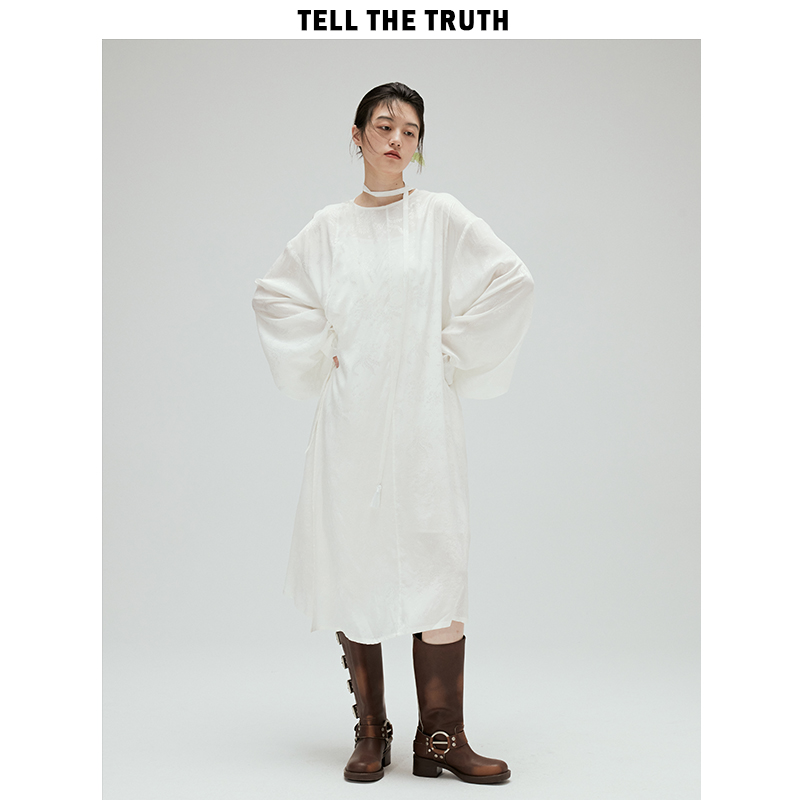 太真TELL THE TRUTH【珠圆玉润】新中式国风提花连衣裙礼服裙子春 女装/女士精品 连衣裙 原图主图