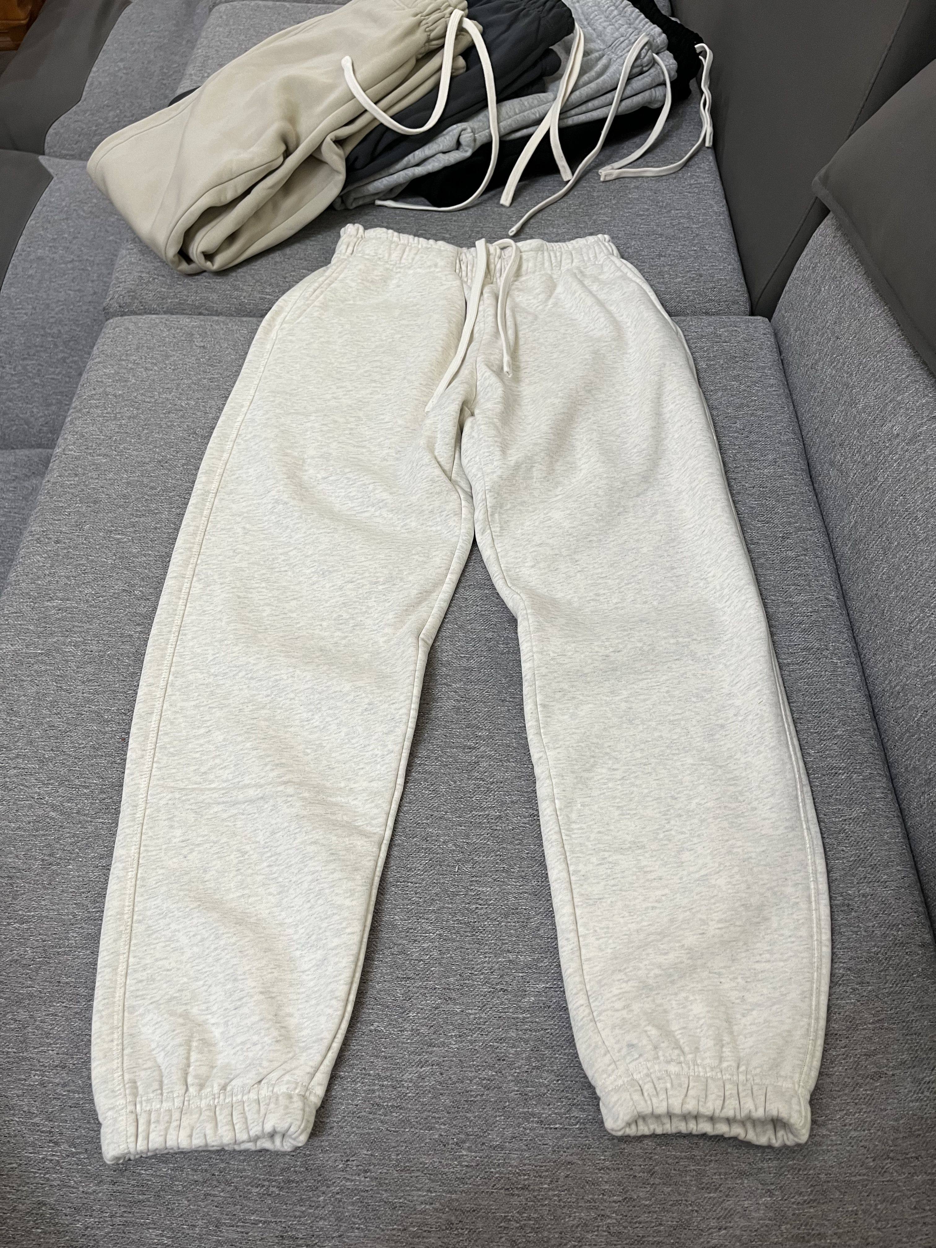 美式重磅卫裤男加绒加厚情侣宽松休闲裤