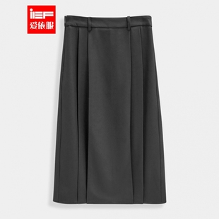 爱依服 大码 IEF 微胖 精致小女人气质通勤百搭单裙 女装 2025韩版