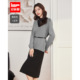 IEF 女里外套裙 收腰V领温柔时尚 爱依服2026秋冬新款 通勤气质韩版