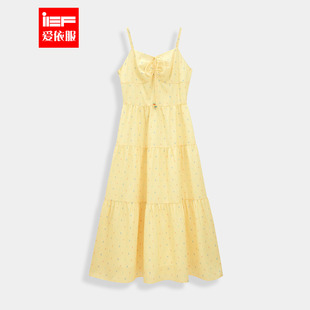 甜美少女纯欲度假风吊带长裙 IEF 爱依服连衣裙2025夏季 新款 韩版
