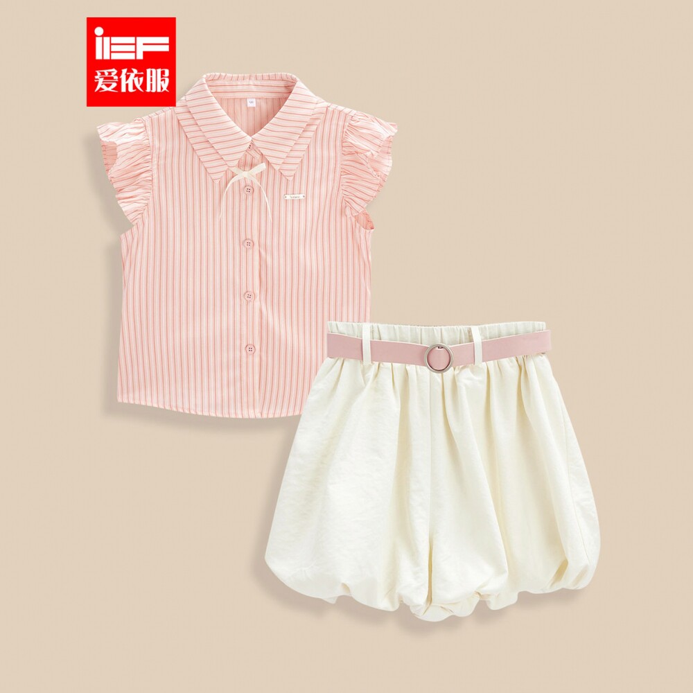 MINIIEF【爱依服童装】2025夏季新款韩版洋气可爱女童上下套裤