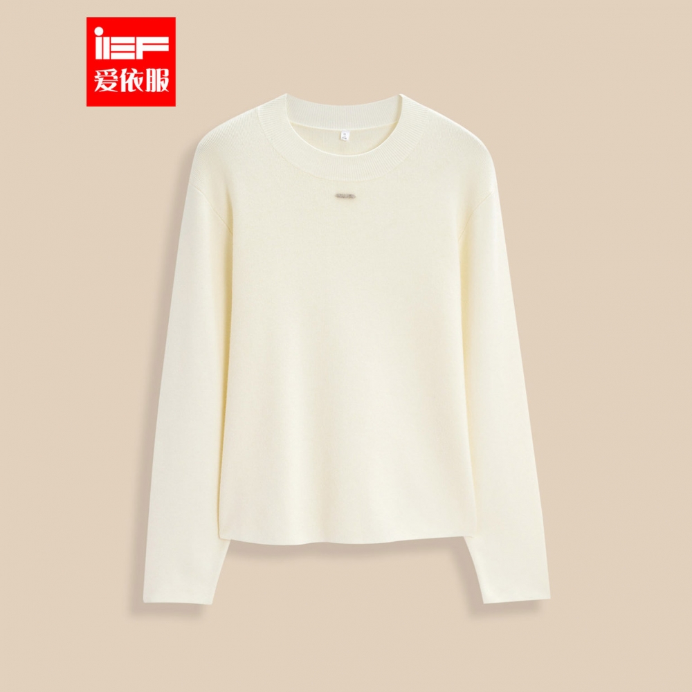 IEF/爱依服【大码女装】2025冬季新款简约通勤气质百搭毛织打底衣