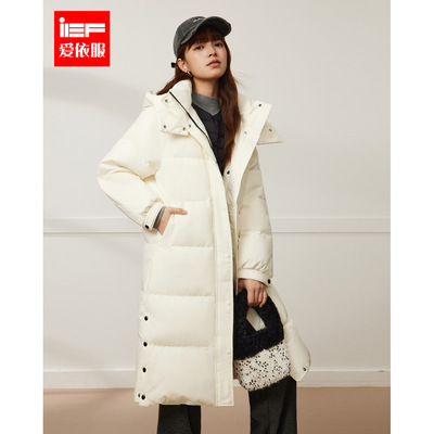 IEF/爱依服2025冬季新款时尚保暖简约小众设计百搭羽绒长外套