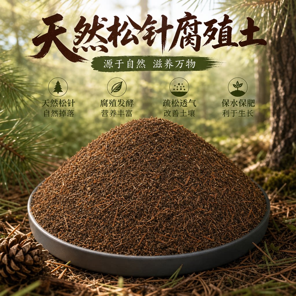 天然松针腐殖土腐叶腐熟土君子兰花土疏松透气腐殖土通用款营养土