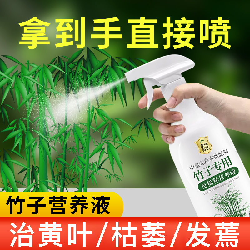 竹子营养液预防叶子发黄盆栽竹子专用肥料免稀释液体肥水溶肥