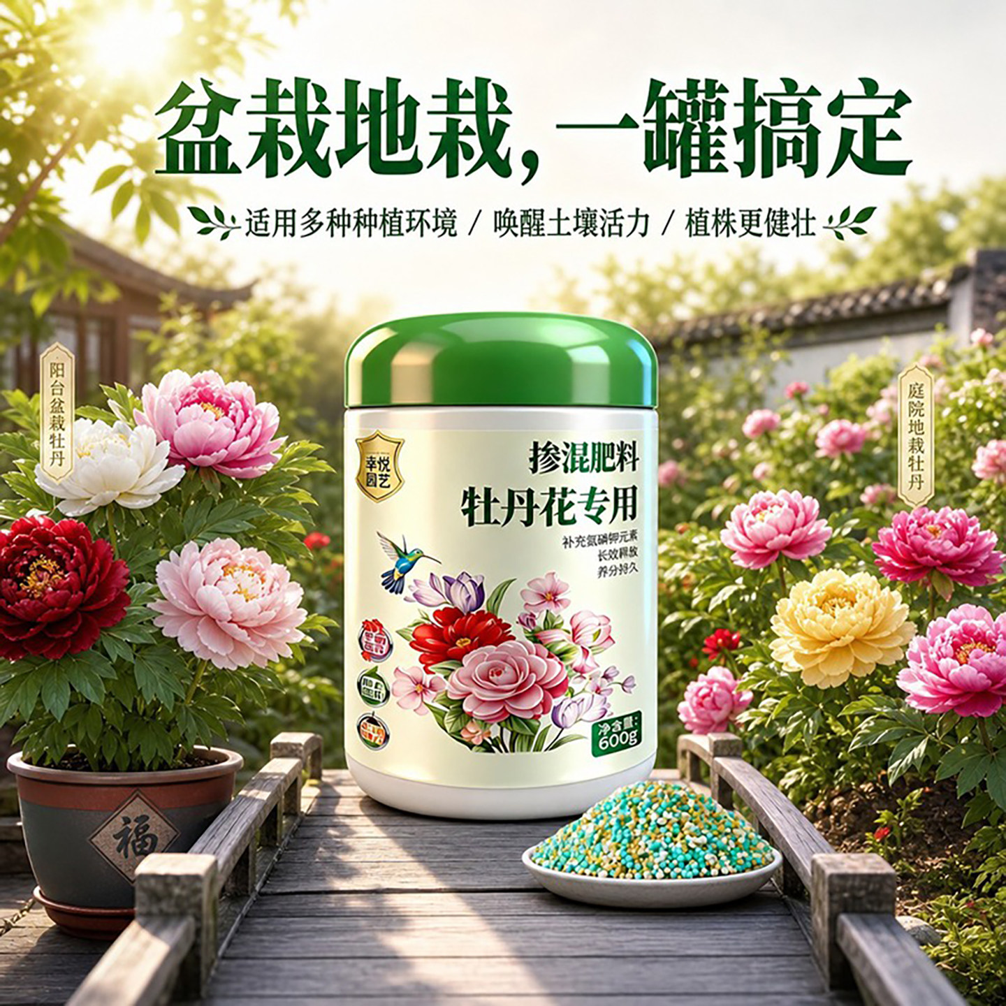 幸悦牡丹花专用肥缓释肥花肥料爆花肥复合肥家用盆栽控释肥有机肥图片