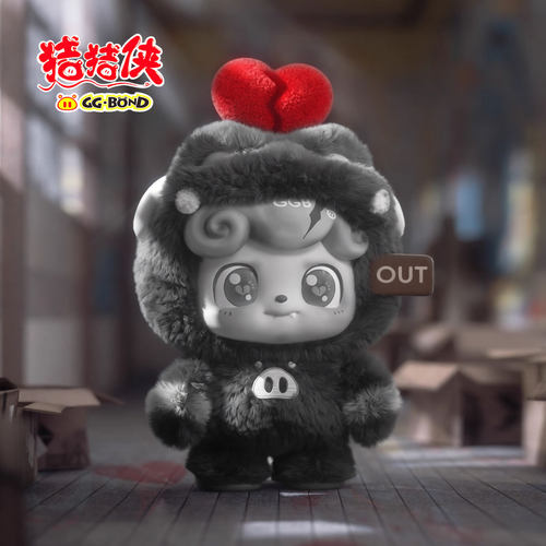 正品Q宝猪猪侠联名盲盒超萌猪队友系列毛绒挂件吊卡摆件礼物可爱