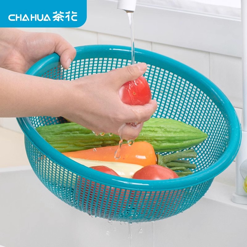 洗菜盆茶花洗菜篮子滤水筛