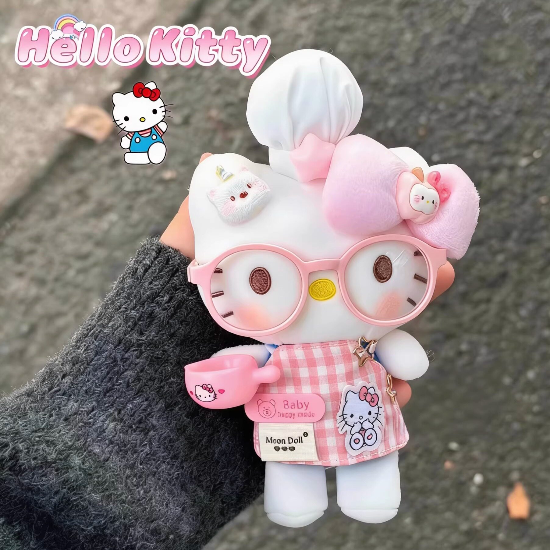 可爱hellokitty包包挂件哈喽kt猫毛绒玩偶公仔钥匙扣挂饰生日礼物