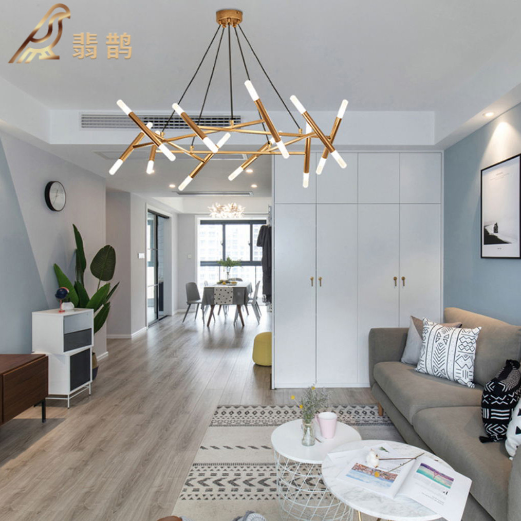 后现代简约树枝型吊灯北欧创意客厅餐厅卧室灯别墅会所软装工程灯