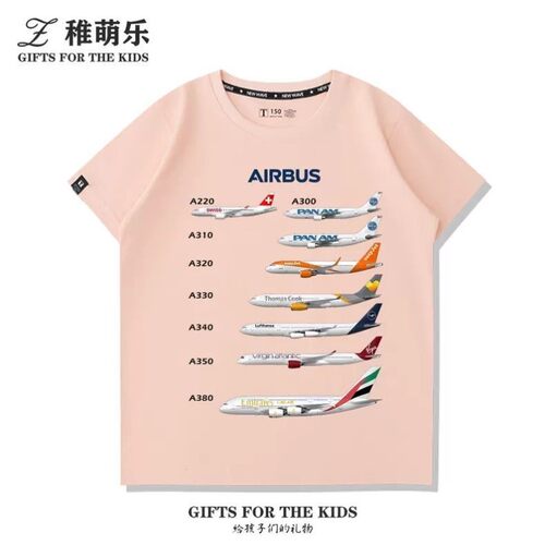 BOEING波音航空飞机飞行员飞友短袖t恤男女宽松儿童夏季上衣服