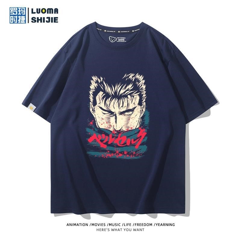 剑风传奇Berserk烙印战士动漫周边短袖T恤三浦健太郎夏季衣服上衣