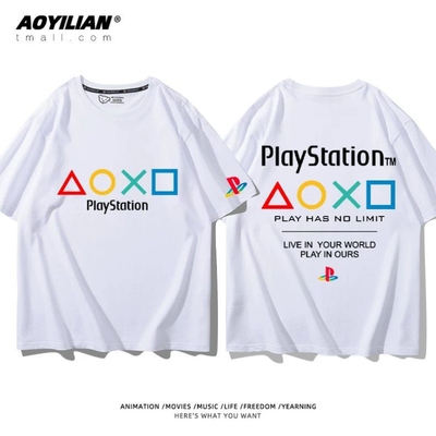 PS游戏机playstation索尼ps5周边短袖男女纯棉儿童夏季休闲T恤潮