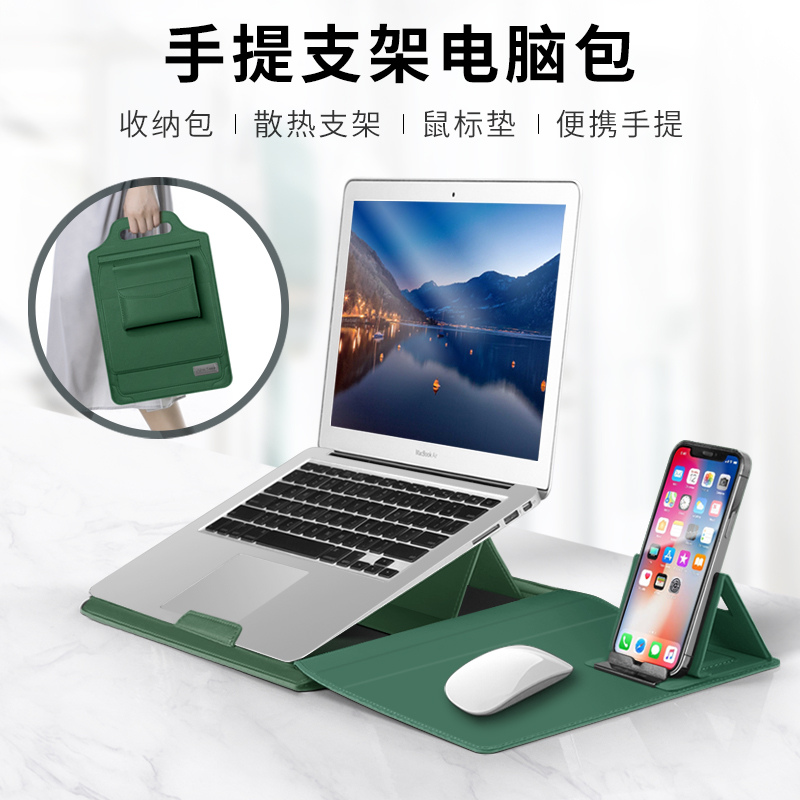 适用于苹果MacBook13寸女纯色ins风air14电脑包手提小米笔记本Pro15.6高级感a豆14内胆包华硕天选3支架保护套 3C数码配件 笔记本电脑包 原图主图