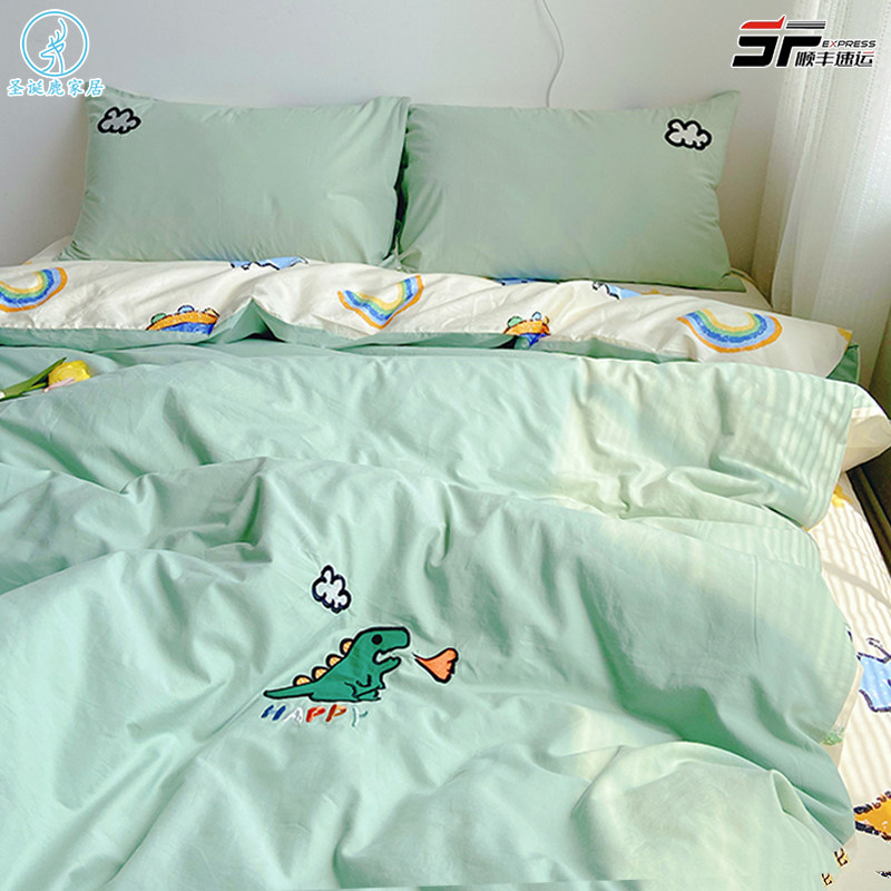 ins卡通儿童男孩柔软全棉水洗棉