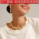液态褶皱不规则项圈choker 欧美跨境饰品 时尚 小众金属熔岩项链女
