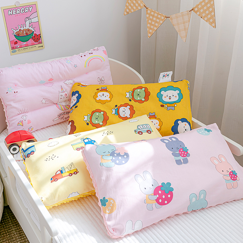 A类纯棉儿童枕套30×50豆豆绒婴儿宝宝幼儿园全棉枕头套40x60卡通,婴童用品,儿童枕套,淘宝优惠券,粉丝福利购,淘宝优惠卷