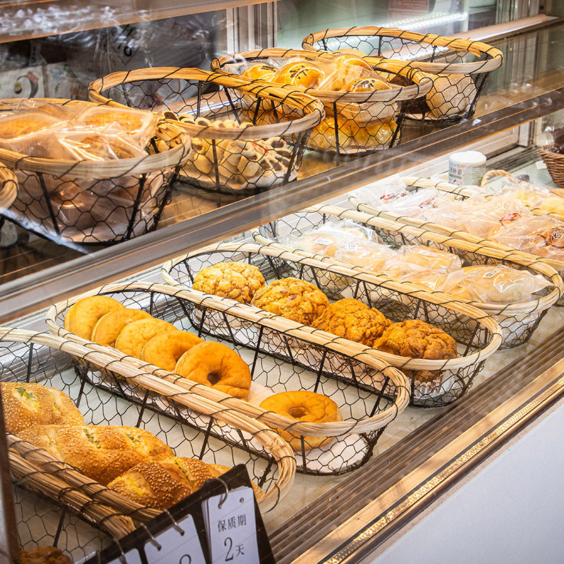 日式面包展示篮子烘焙托盘馒头筐干果盘陈列展示蓝大号家用客厅篮,餐饮具,果盆/果盘/果篮,淘宝优惠券,粉丝福利购,淘宝优惠卷