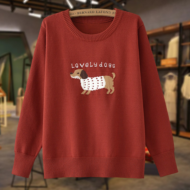 大码女装2026新款春装卡通图案毛衣洋气胖mm圆领针织衫打底上衣,女装/女士精品,大码内搭,淘宝优惠券,粉丝福利购,淘宝优惠卷