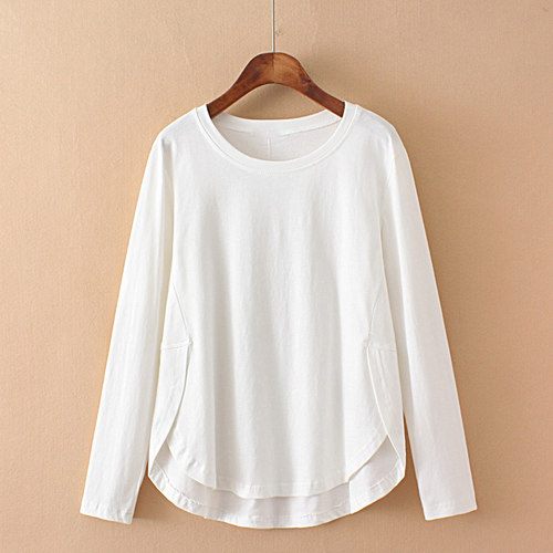 2024秋装新款大码胖妹妹显瘦宽松遮肚打底衫女200斤胖mm长袖上衣