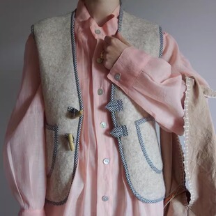 ACF Flores 手工羊毛牛角扣马甲 Con 「Maroon」西班牙Accidente