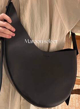 「Maroon」约2周 Soeur Winona 牛皮月牙包 极简风单肩斜挎包